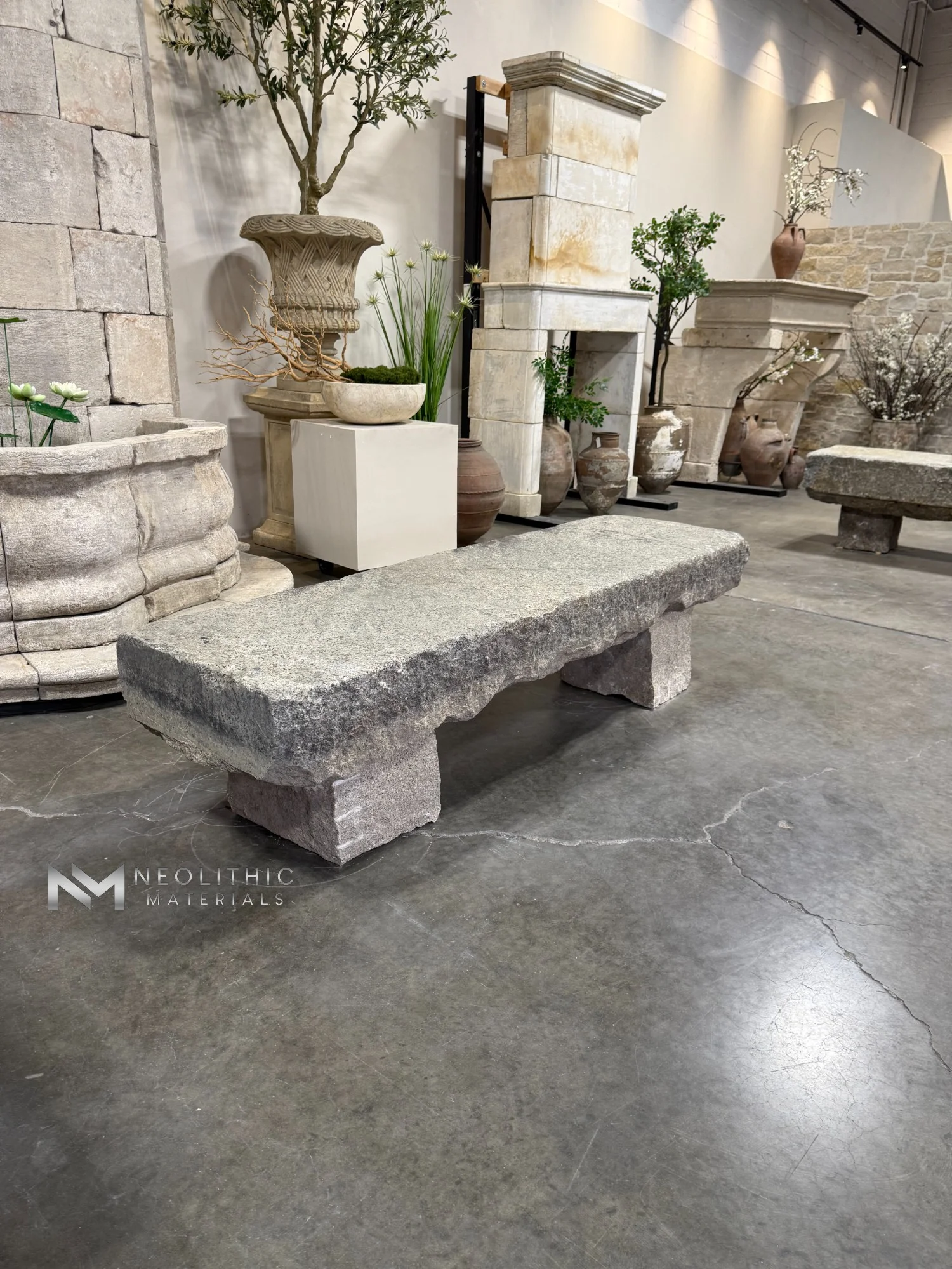Antique Granite Bench - Image 8